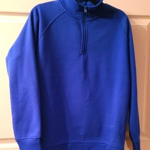 Royal blue half zip sweatshirt